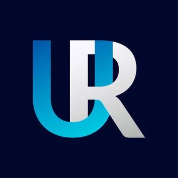 UR Letter logo design vector template. Stock Illustration