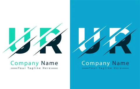 UR Letter Logo Vector Design Concept Elements Stock Illustration