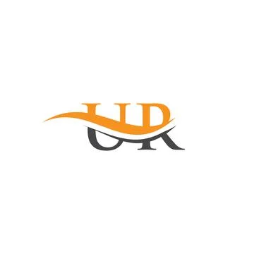 UR logo design. Initial UR letter logo design. Stock Illustration
