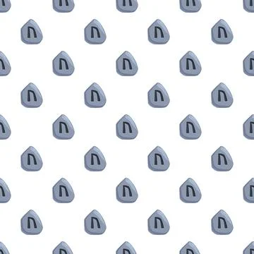 Ur rune stone seamless pattern creating mystic background Stock Illustration
