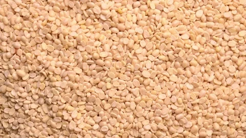 Urad Dal Rotating Top view, Split Black Gram Lentil Texture Stock Footage 328388704