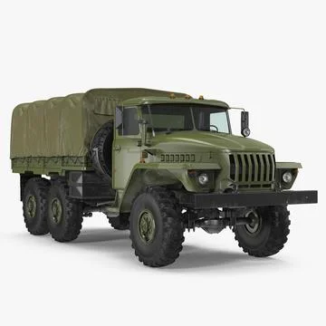 URAL 4320 Truck Off Road 6x6 Vehicle ~ 3D Model #90949806