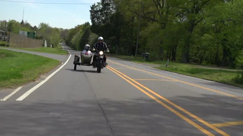 URAL Motorcycle Stock Footage 49148891