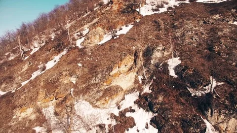 Ural Mountains and Spring Forest, Bashkortostan, Russia Stock Footage 73961153