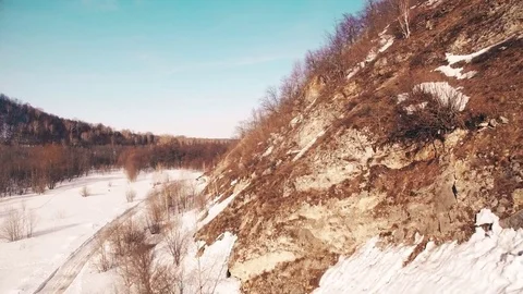 Ural Mountains and Spring Forest, Bashkortostan, Russia Stock Footage 73961519