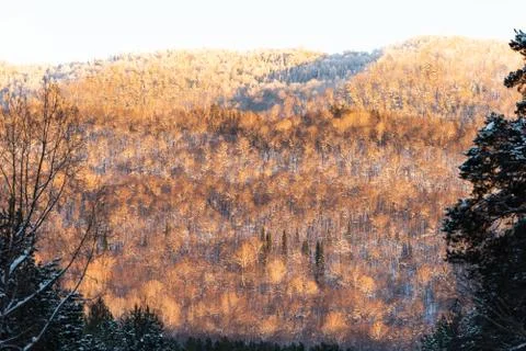 Ural mountains in the evening light Stock Photos