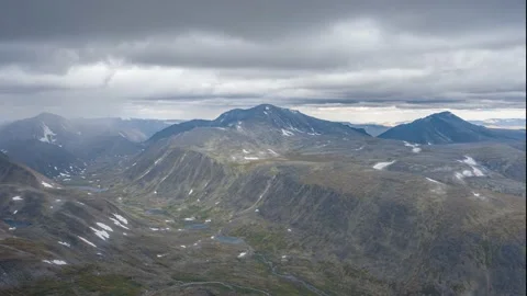 Ural mountains hyperlapse, bad weather mauntains, rain, Russia Stock Footage 165269128