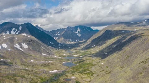 Ural mountains hyperlapse, Mountain valley, Azure lakes, Russia Stock Footage 165269153