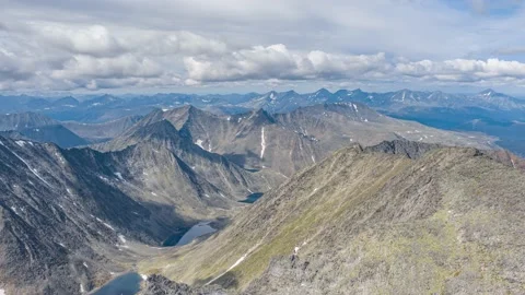 Ural mountains hyperlapse, Mountains and lakes, Subpolar Ural, Russia Stock Footage 165269227