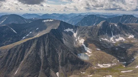 Ural mountains hyperlapse, Mountains and lakes, Subpolar Ural, Russia Stock Footage 165269285