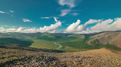 Ural Mountains, Summer, Timelapse Stock Footage 56889450
