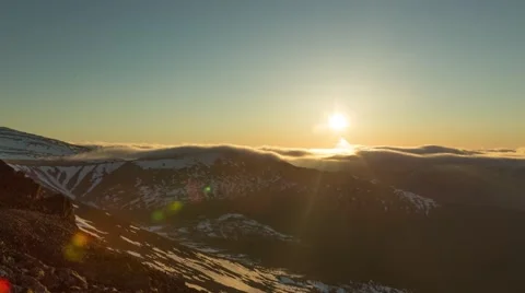 Ural Mountains, Sunset, Summer, Timelapse Stock Footage 56889530