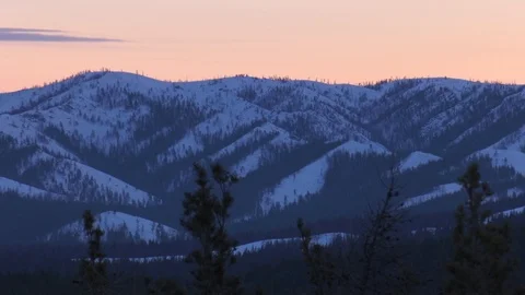 Ural mountains in winter. Dawn. Stock Footage 106600721