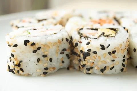 Uramaki rolls Stock Photos