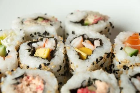 Uramaki rolls Stock Photos