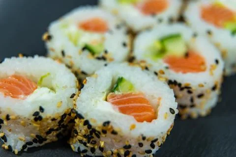 Uramaki rolls Stock Photos