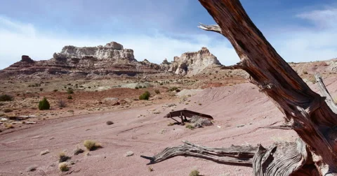 Uranium Badlands Temple Mountain Utah Abandoned Mining Area Stock Footage 48498754