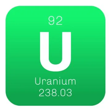 Uranium chemical element Stock Illustration