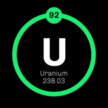 Uranium chemical element Stock Illustration