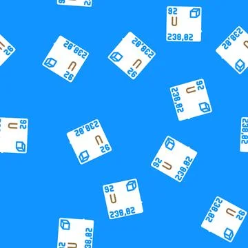 Uranium chemical element vector seamless pattern Stock Illustration