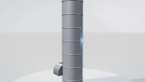 Uranium fuel pellet stack inside a zirconium cladding tube Vídeos de archivo 342710638