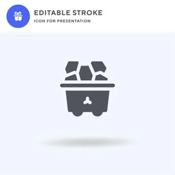 Uranium icon vector, filled flat sign, solid pictogram isolated on white, log Stock Illustration