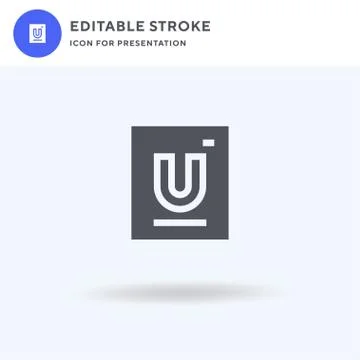 Uranium icon vector, filled flat sign, solid pictogram isolated on white, log Stock-Illustration