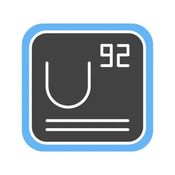 Uranium icon vector image. Stock Illustration