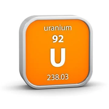 Uranium material sign Stock Photos