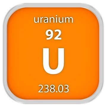 Uranium material sign Fotos Stock