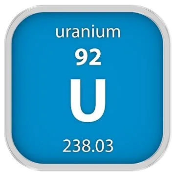Uranium material sign Stock Photos