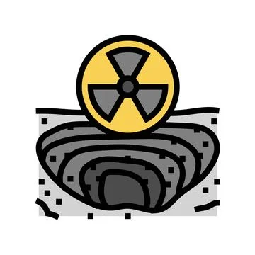 Uranium mining nuclear energy color icon vector illustration Stock Illustration