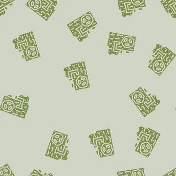 Uranium mining nuclear energy glyph vector seamless pattern Stockillustratie
