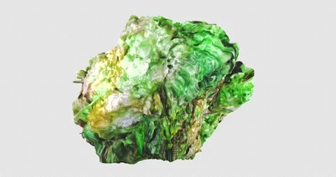 Uranium ore sample rotation animation seamlessly loopable. 3D rendering iso.. Stock Footage 334816302