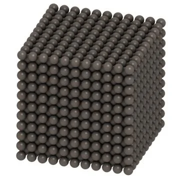 Uranium (u), crystal structure Stock Illustration