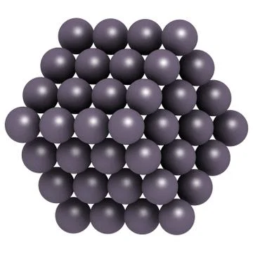 Uranium (u), crystal structure Stock Illustration