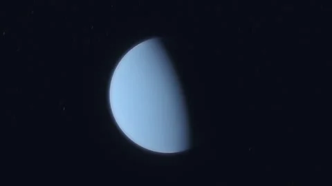 Uranus Exploration deep in our Solar system and stars in the background Stock-Footage 240435167