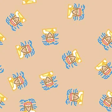 Uranus greek god ancient vector seamless pattern Stock Illustration