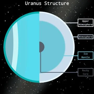 Uranus Internal Structure Infographic Stock Illustration