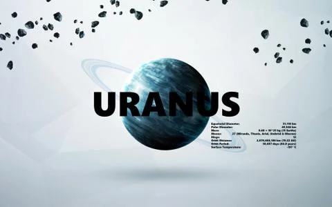 Uranus. Minimalistic style Stock Photos