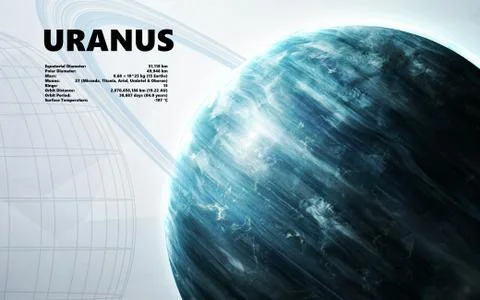 Uranus. Minimalistic style Foto stock