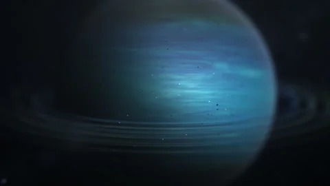 Uranus - one of the planets of the Solar System seen with a bit of Blur Stock Footage 301930545