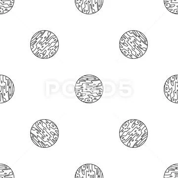 Uranus pattern seamless Stock Illustration