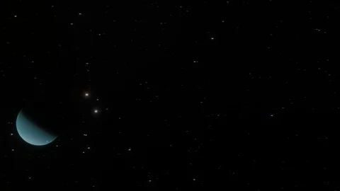 Uranus Planet Flyby Stock-Footage 84961805