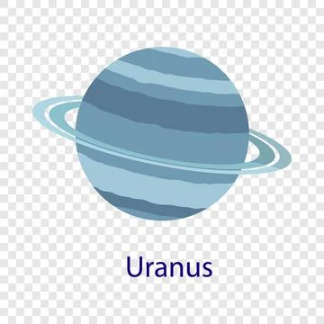 Uranus planet icon, flat style Illustrazione stock