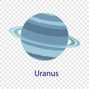 Uranus planet icon, flat style Illustrazione stock
