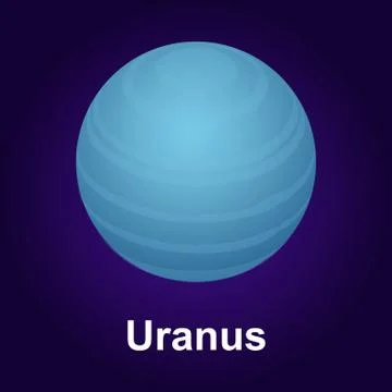 Uranus planet icon, isometric style Illustrazione stock