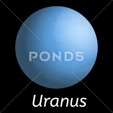 Uranus planet icon, realistic style Stock Illustration