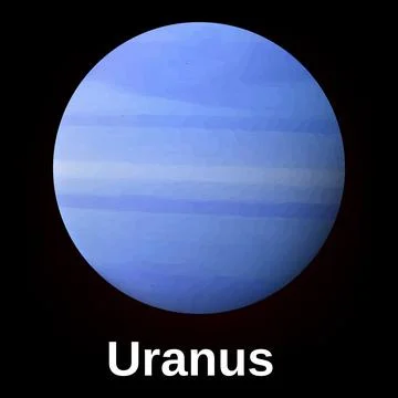 Uranus planet icon, realistic style Illustrazione stock