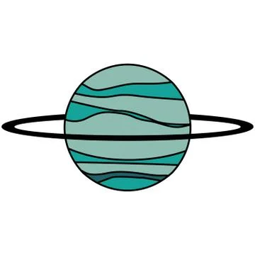 Uranus planet solar system Illustrazione stock